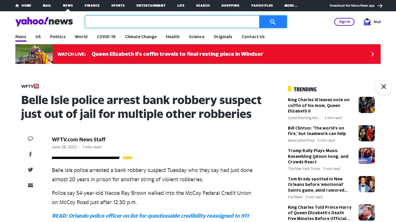 Belle Isle police arrest bank robbery suspect just out of jail for ...